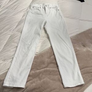J Crew 90s Classic Straight High Rise White Jeans size 26- NWOT